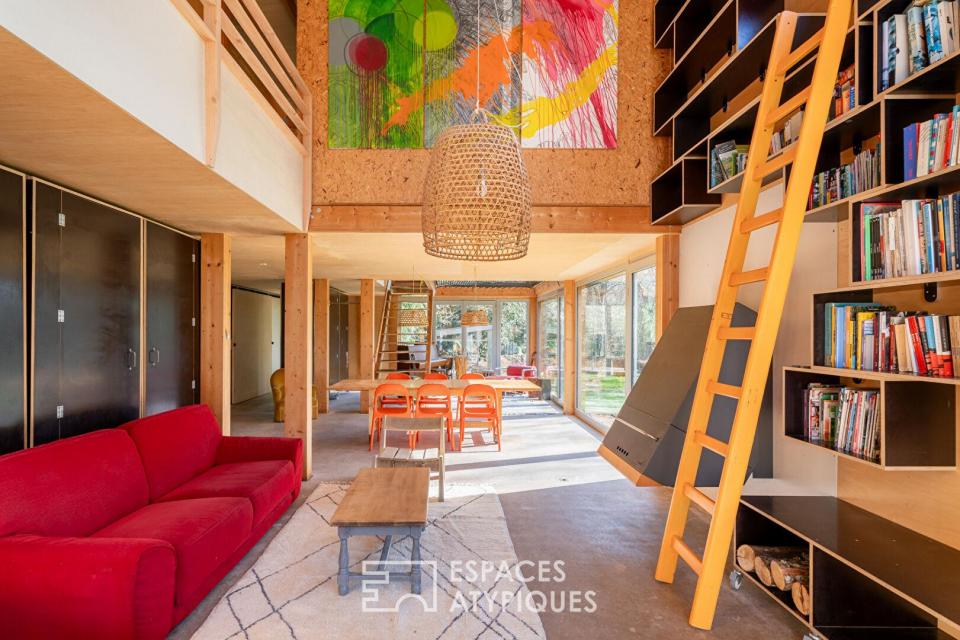 Maison d'architecte éco-conçue et son atelier indépendant à deux pas du centre-bourg