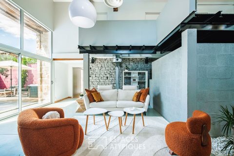 Grange rénovée aux allures de loft new-yorkais