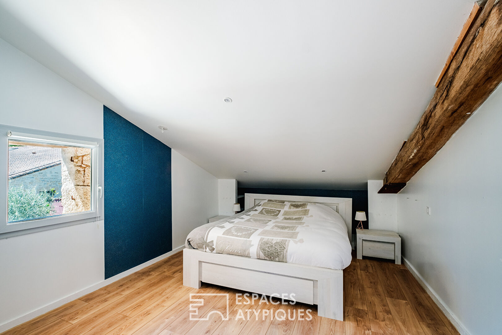 Grange rénovée aux allures de loft new-yorkais