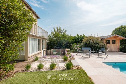 Charming renovated house with independent studio and swimming pool in the heart of nature
