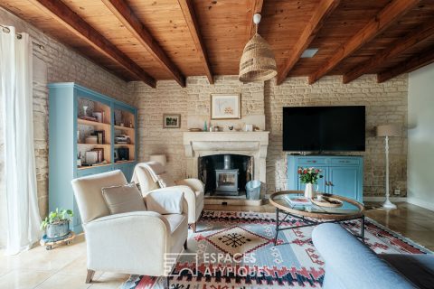 Renovated farmhouse and its green park