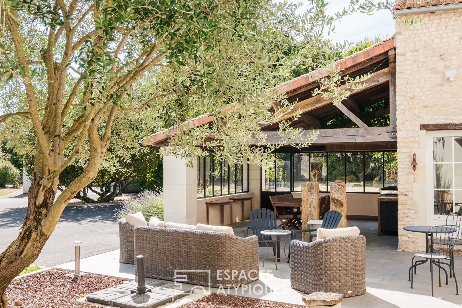 Renovated character property and its landscaped park