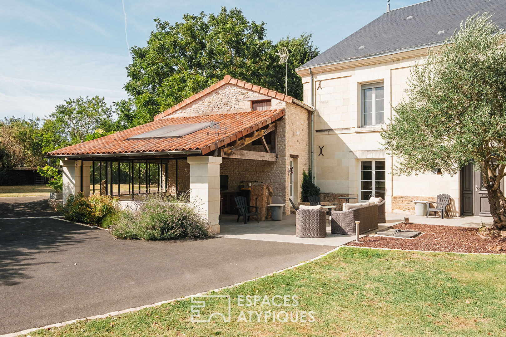 Renovated character property and its landscaped park