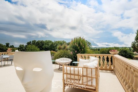 Maison avec vue sur la vallée, piscine et parc paysager