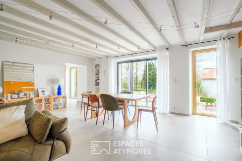 Longère rénovée avec piscine au calme