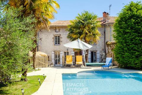Maison familiale du XIVe avec vaste jardin et piscine en coeur de ville