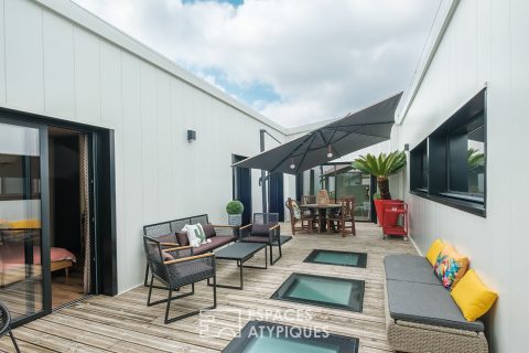 Loft contemporain avec piscine