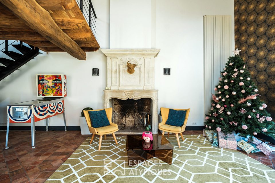 Maison en pierre avec sa rénovation contemporaine, en hyper-centre