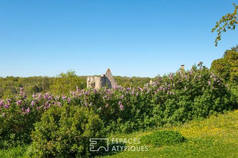 Ancienne baronnière avec vue sur la forteresse d&rsquo;Angles-sur-l&rsquo;Anglin