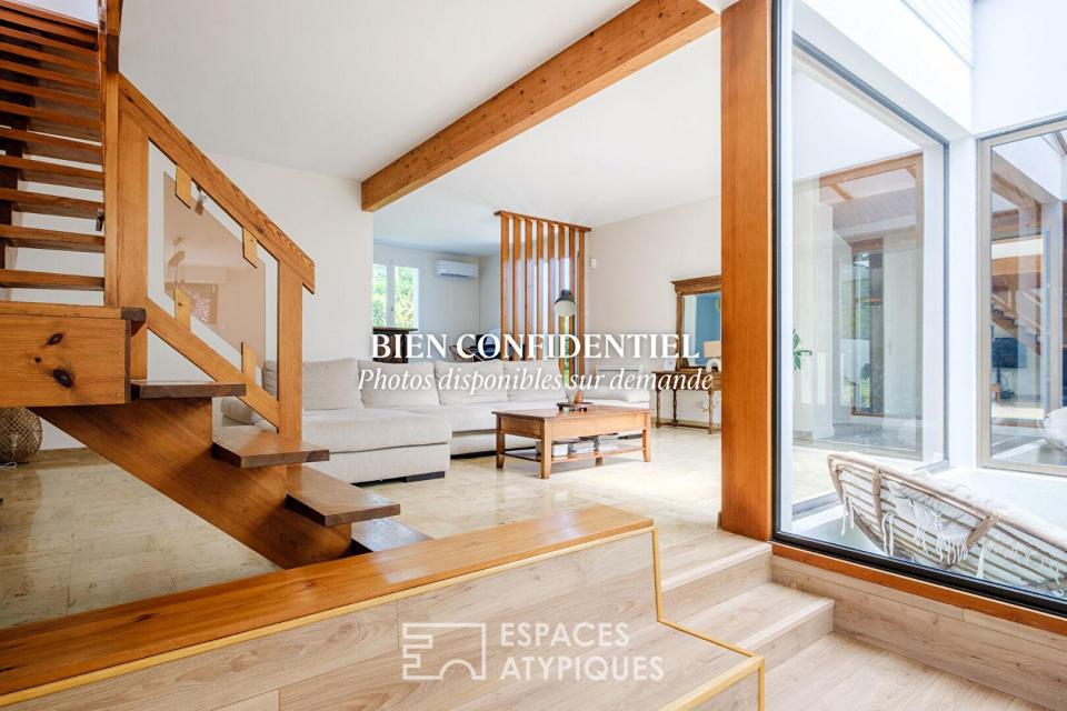 Maison d'architecte avec patio intérieure