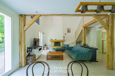Maison rénovée avec parc boisé et vue sur l&rsquo;abbaye
