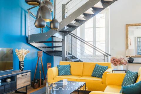 Loft d’architecte avec terrasse suspendue, ascenseur privatif et double garage – Poitiers Plateau