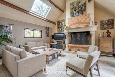 Propriété de village solognote avec piscine