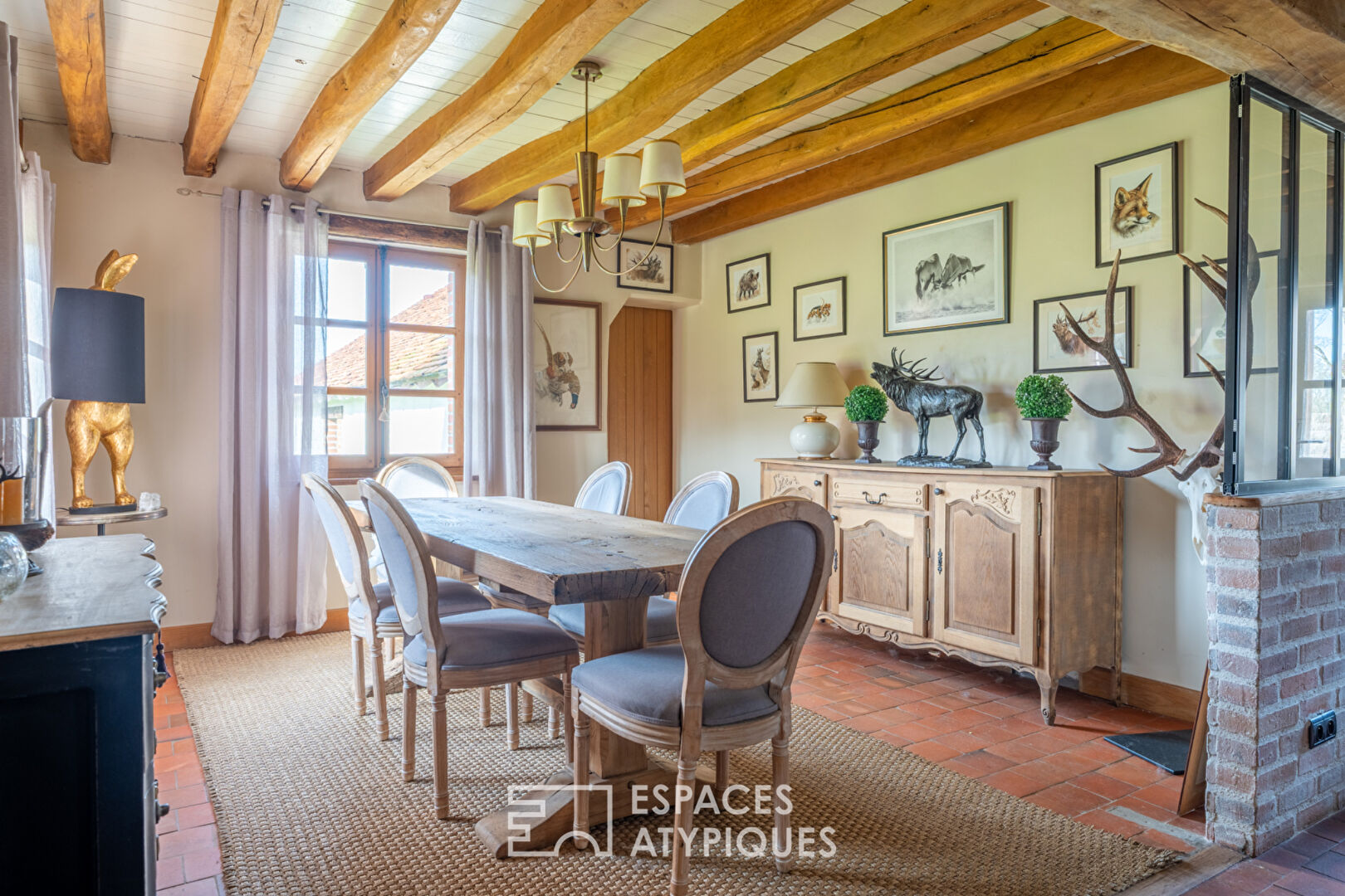 Maison solognote de plain-pied en coeur de forêt, proche Chambord