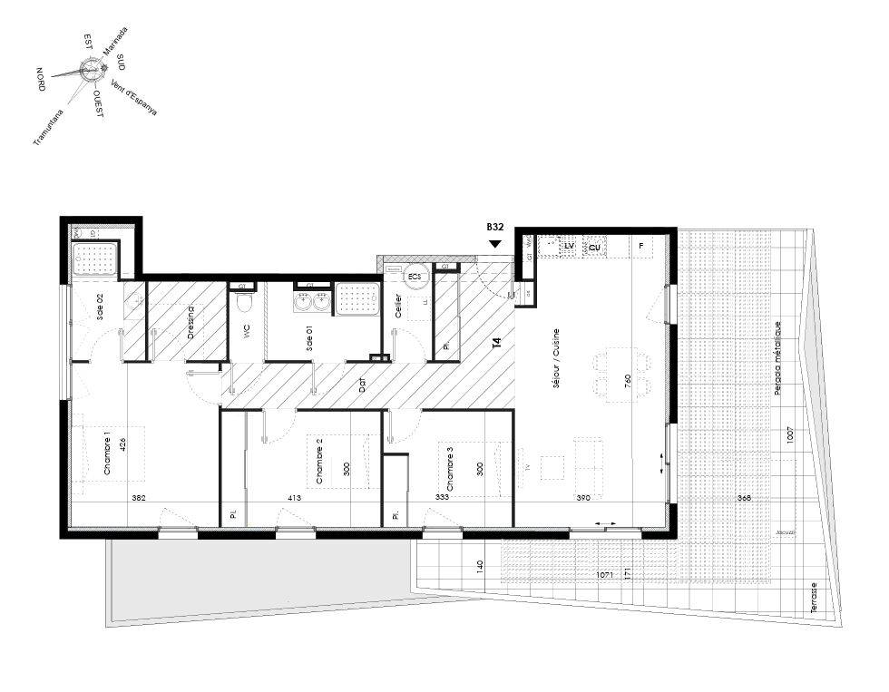APPARTEMENT 4 PIECES À CÉRET, DANS UN ÉCRIN DE VERDURE MÉDITERRANÉEN