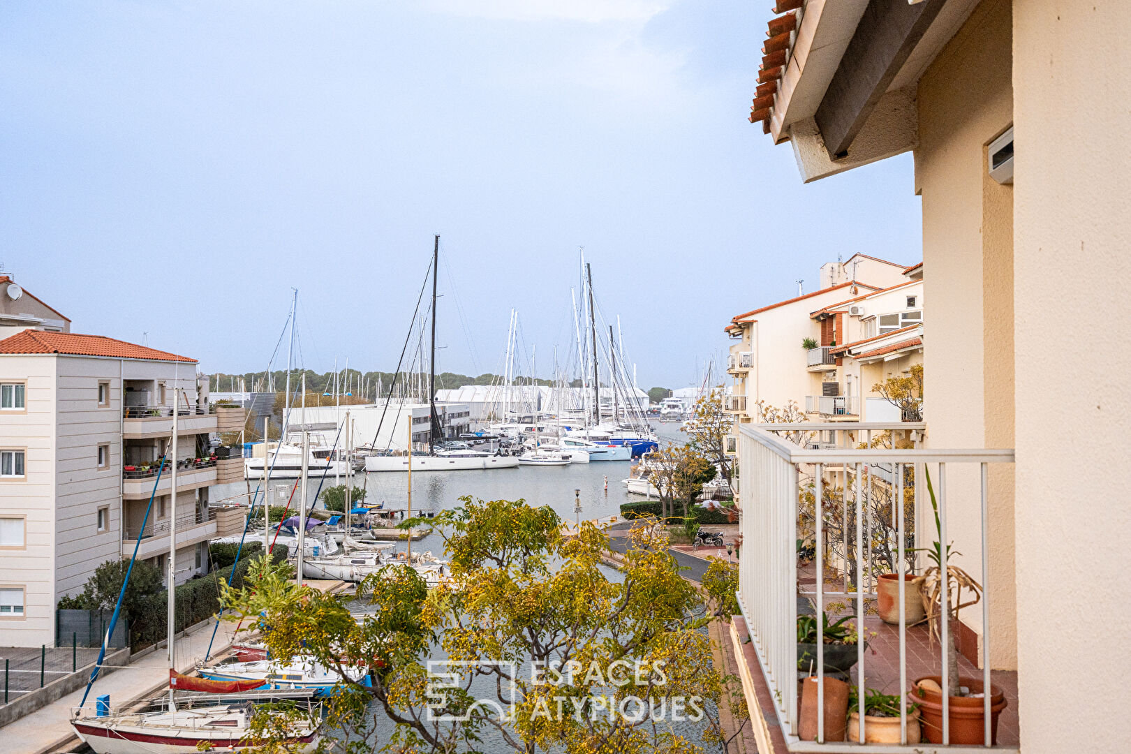 Appartement en dernier étage avec vue sur la Marina à Canet-Plage