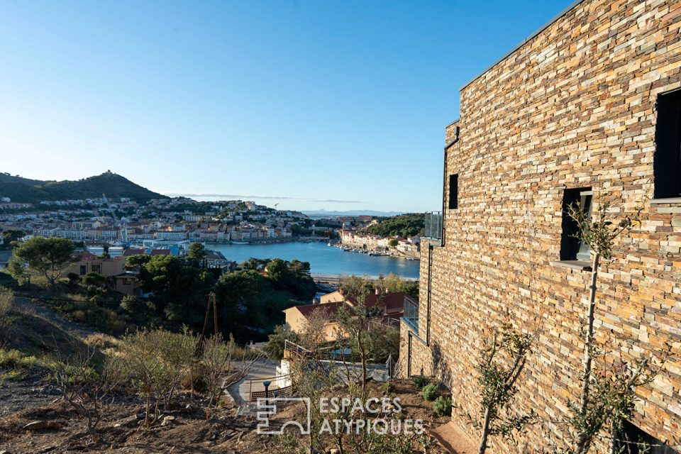Villa contemporaine à Port-Vendres avec vue panoramique mer et montagnes