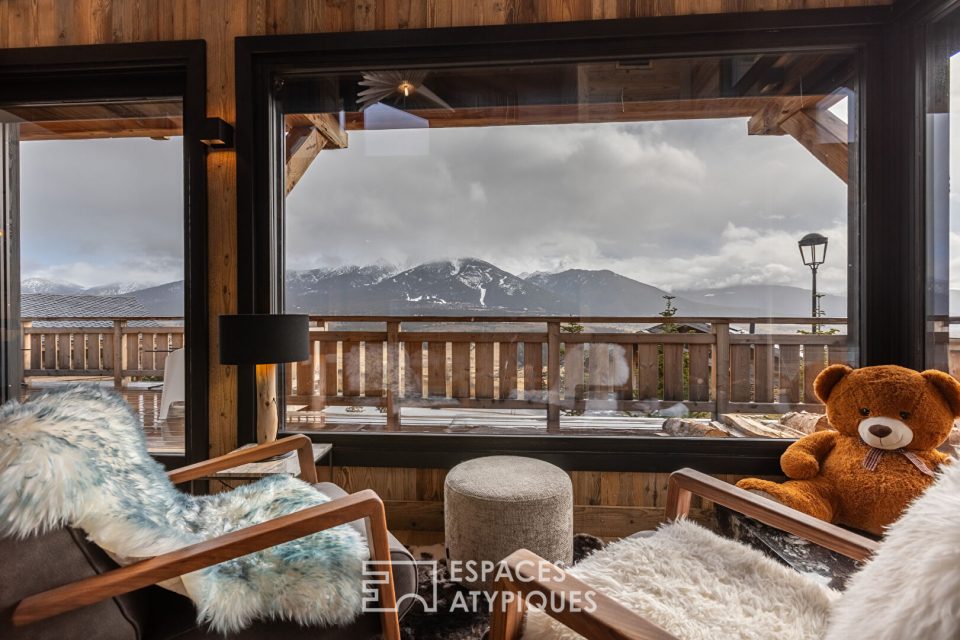 Chalet de prestige à Bolquère avec vue panoramique & espace Bien-être