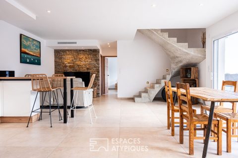 Villa récente avec jardin, un écrin récent aux accents de pierre a proximité de Perpignan