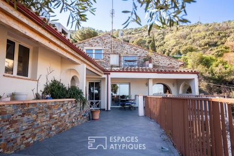 Villa d&rsquo;architecte avec vue panoramique sur la mer à Cerbère