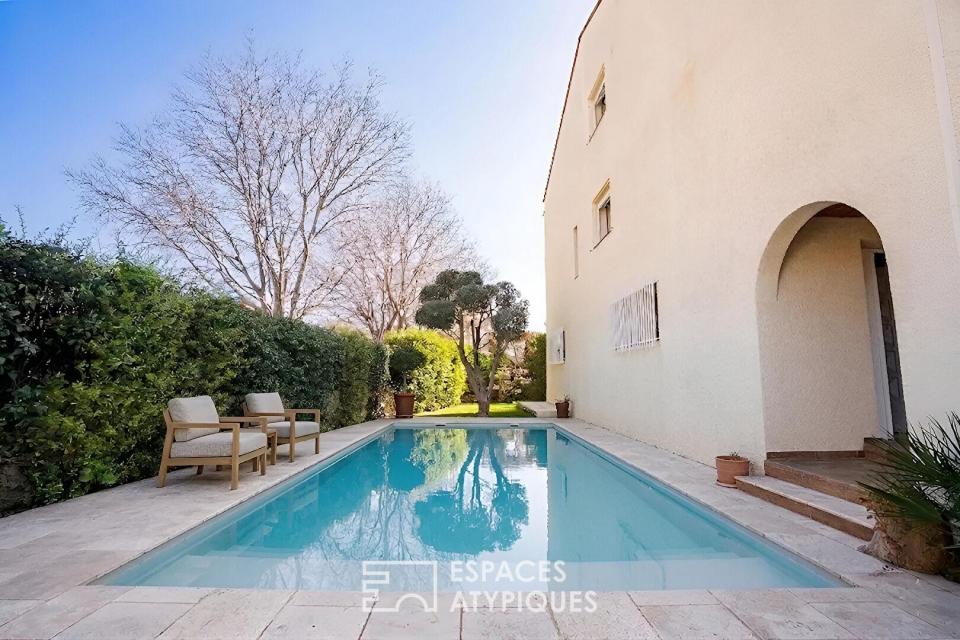 Maison de famille rénovée avec piscine et beaux volumes à Perpignan