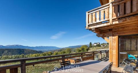 Chalet contemporain récent avec vue sur les sommets et prestations haut de gamme