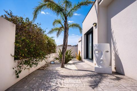 Villa contemporaine avec piscine balnéo et prestations haut de gamme à 15 mins de Perpignan