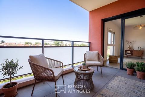 Bel appartement avec terrasse et vue sur le Canigou