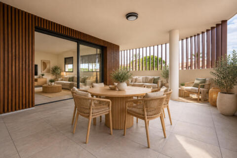 Appartement contemporain et terrasse panoramique à deux pas du sable