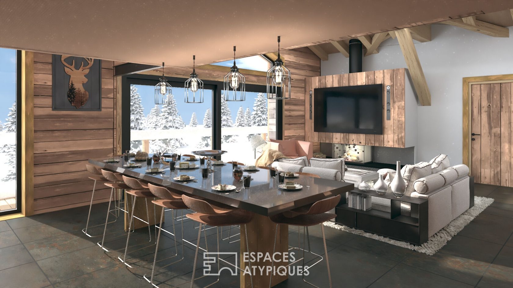Chalet haut de gamme au pied des pistes