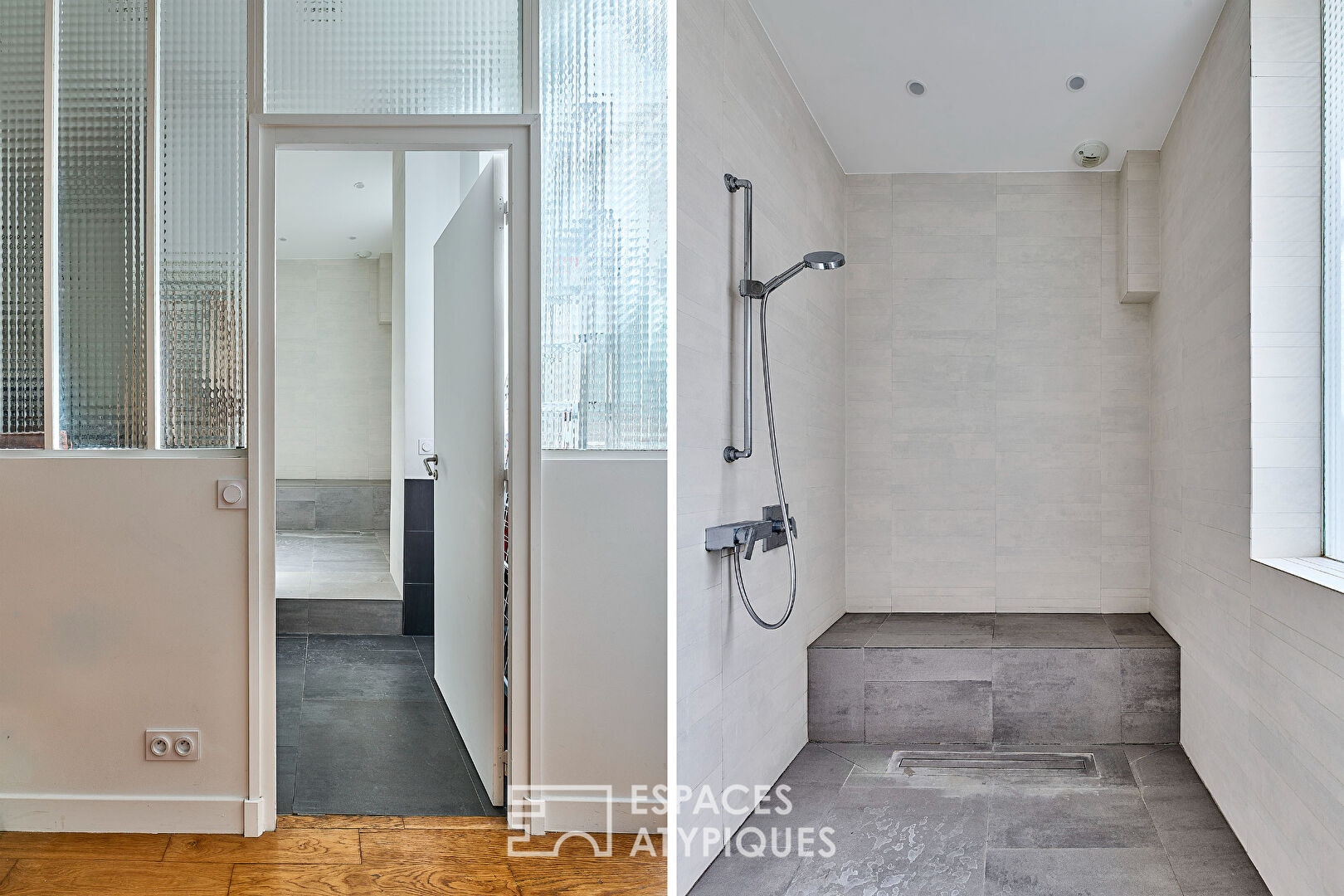 Former workshop transformed into a 150 m² loft in a quiet, green courtyard