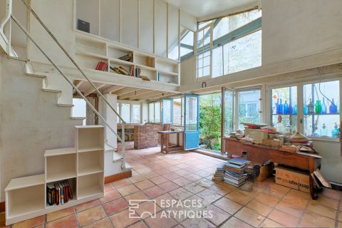 Ancien atelier avec jardin d’hiver au Square Gardette