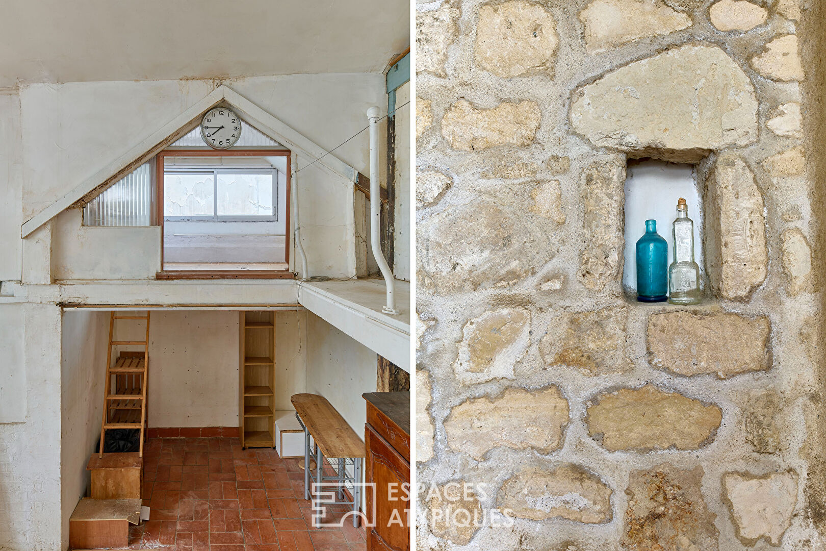 Ancien atelier avec jardin d&rsquo;hiver au Square Gardette