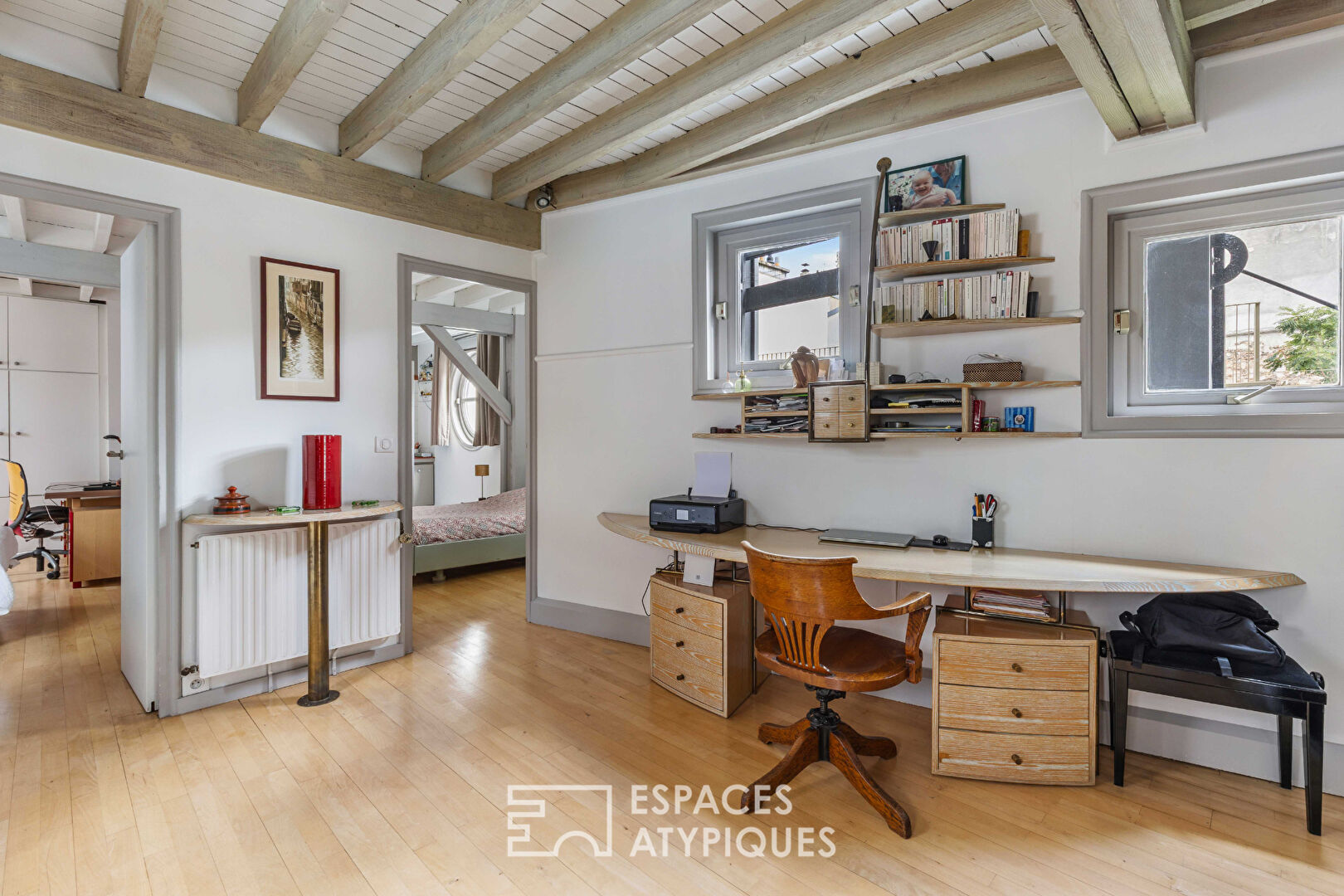 Appartement dans un ancien lavoir avec terrasse partagée