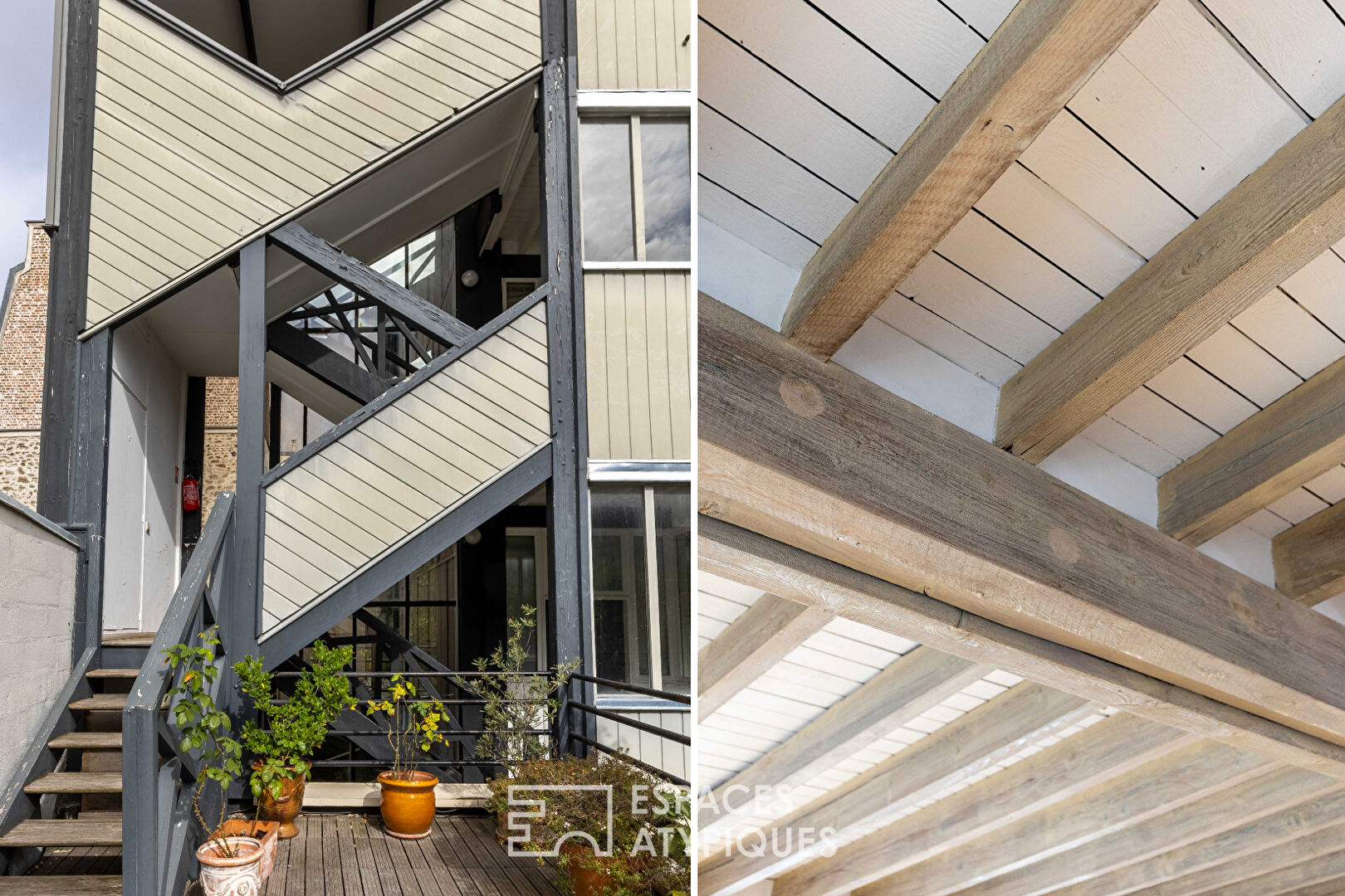 Appartement dans un ancien lavoir avec terrasse partagée