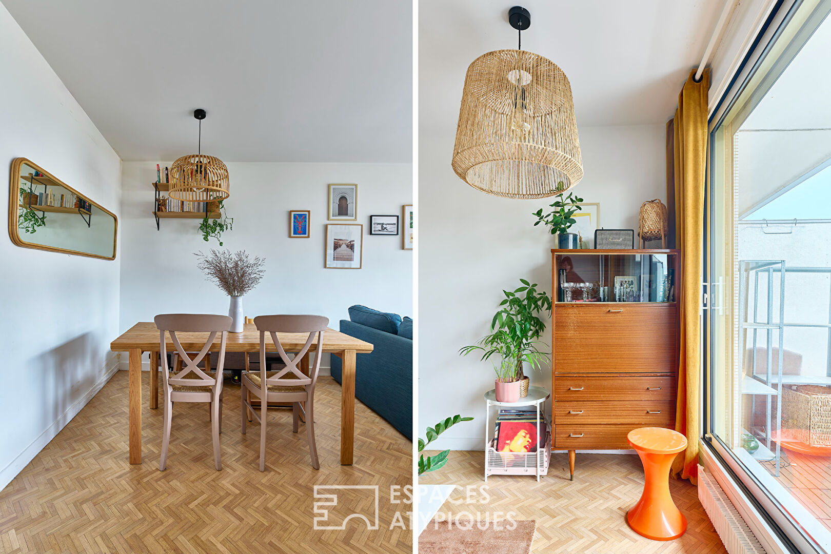 Appartement avec balcon entre ciel et cour