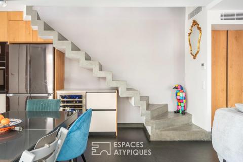 Deux maisons communicantes et un deux-pièces autour d&rsquo;une cour privée