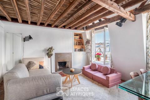 Duplex de charme sous les toits à Bastille