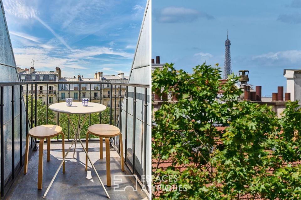 Dernier étage avec balconnets - Quartier Charonne