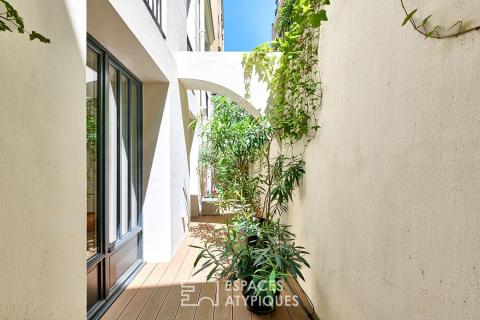 Reimagined studio with a terrace in Goncourt