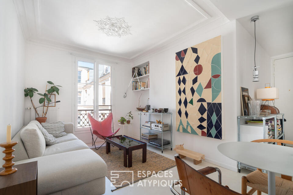 Appartement rénové par architecte lumineux et au calme au square Gardette