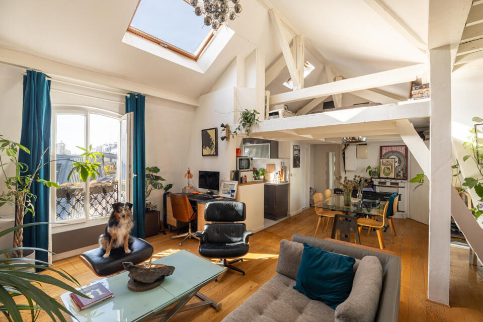 Duplex sous les toits, à deux pas du Canal Saint-Martin