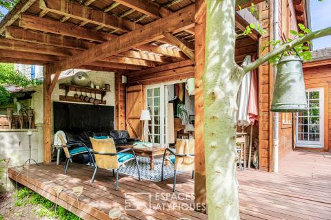 L&rsquo;exception à Pontoise : Maison esprit chalet, le confort absolu.