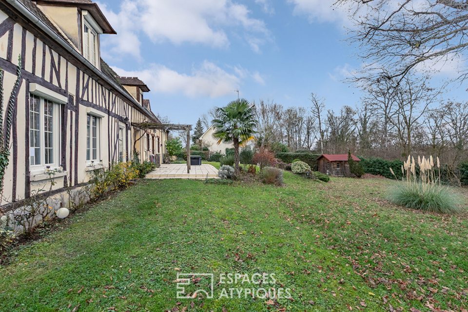 Charmante longère en pierres et colombages avec jardin près de Compiègne