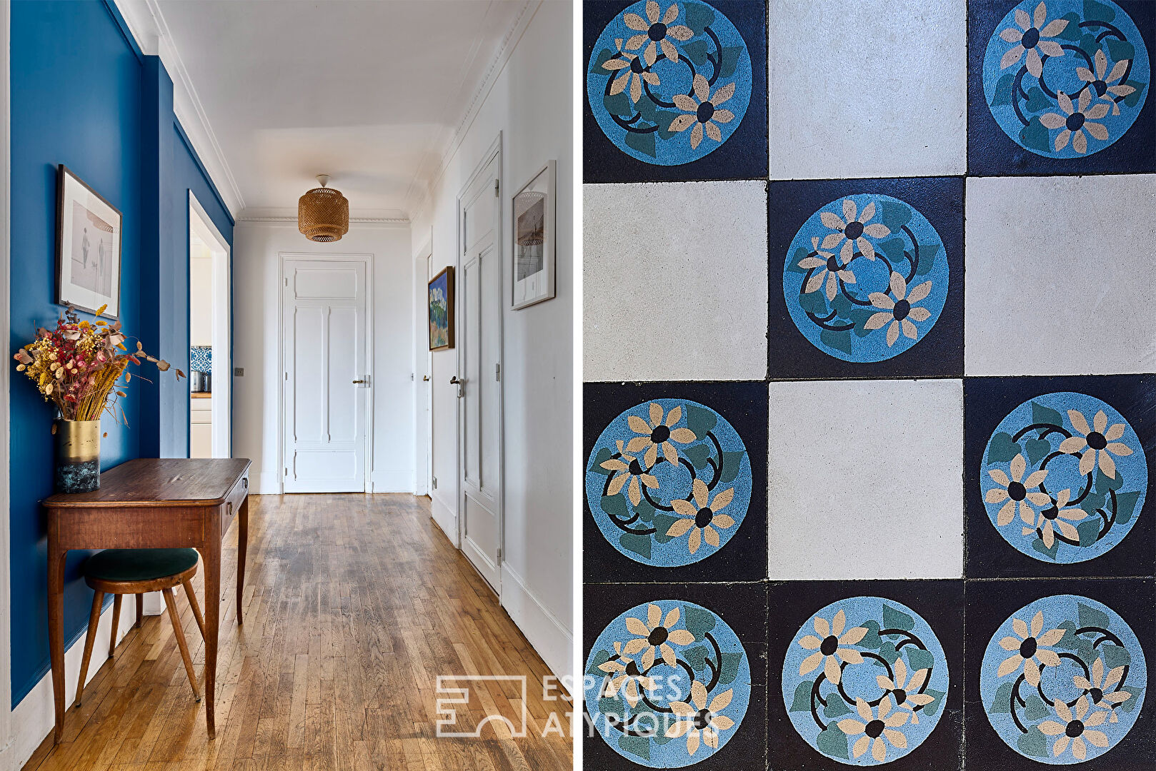 Bright apartment at the top of an Art Deco building