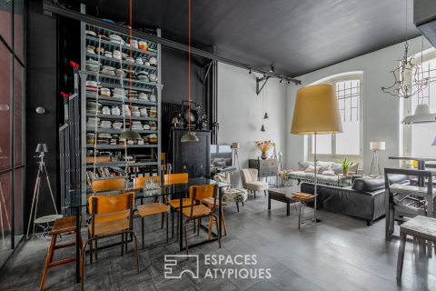 Ancien garage automobile réhabilité en loft de caractère