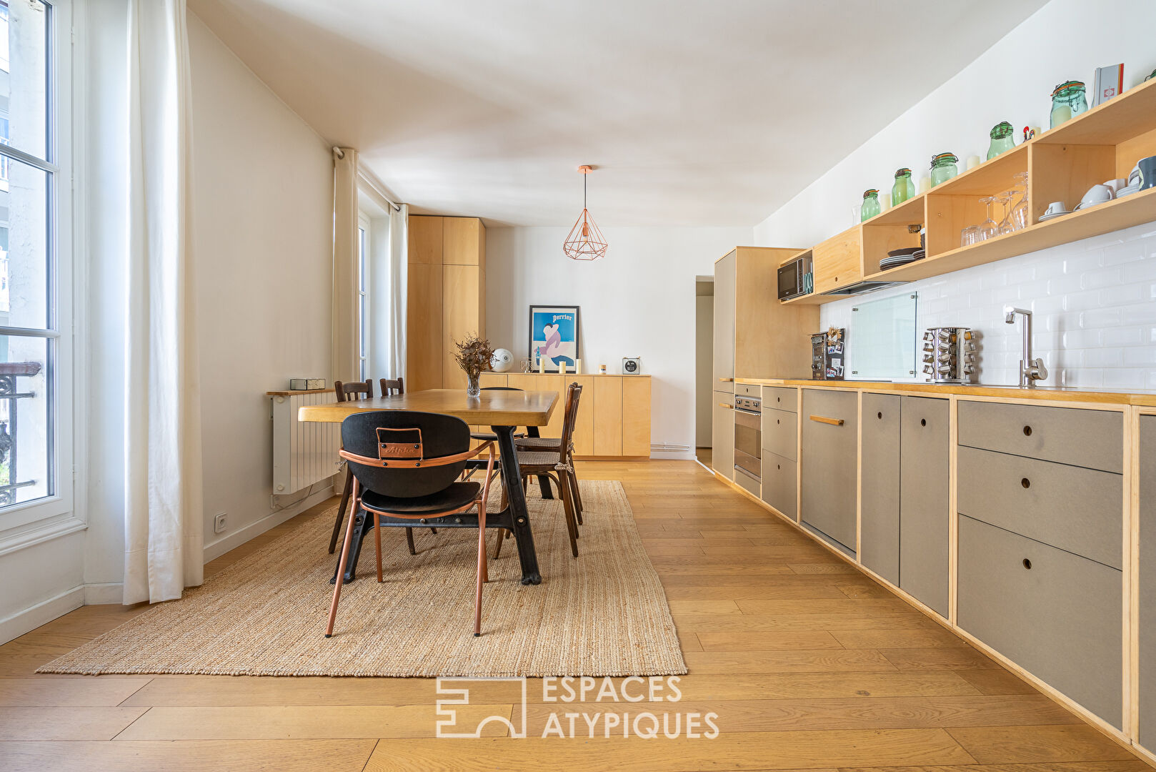 Appartement traversant avec terrasse