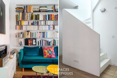 Duplex traversant au dernier étage
