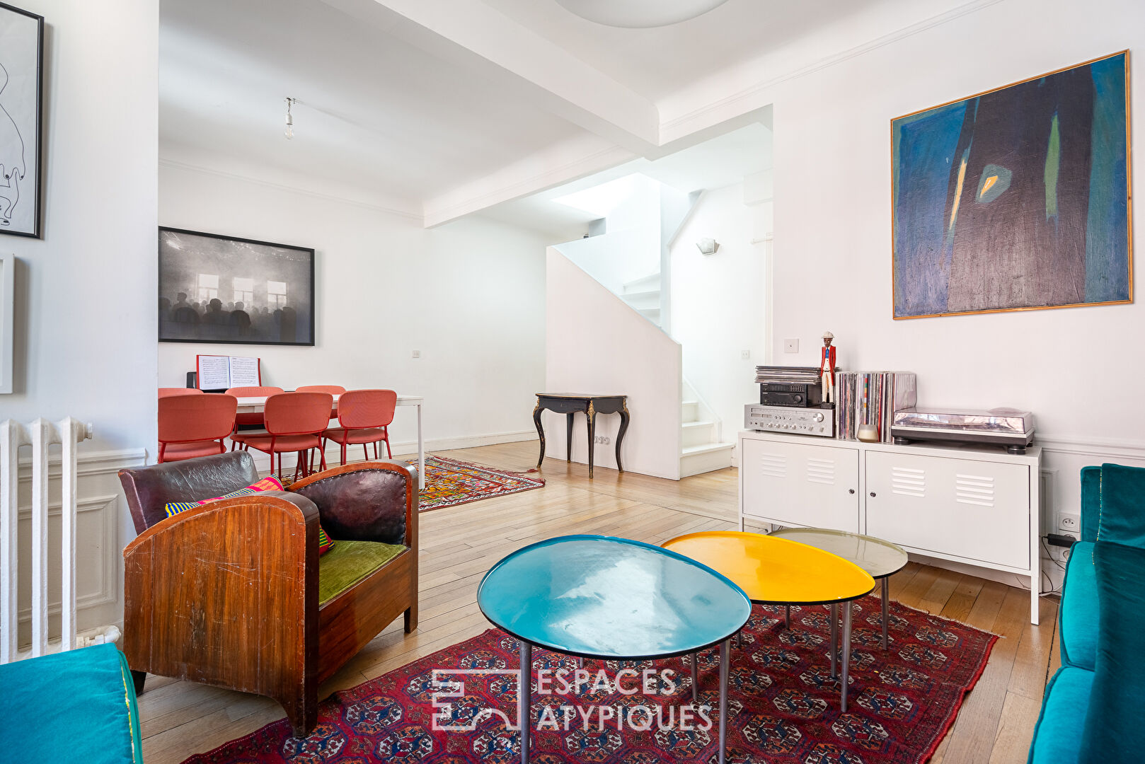 Duplex traversant au dernier étage