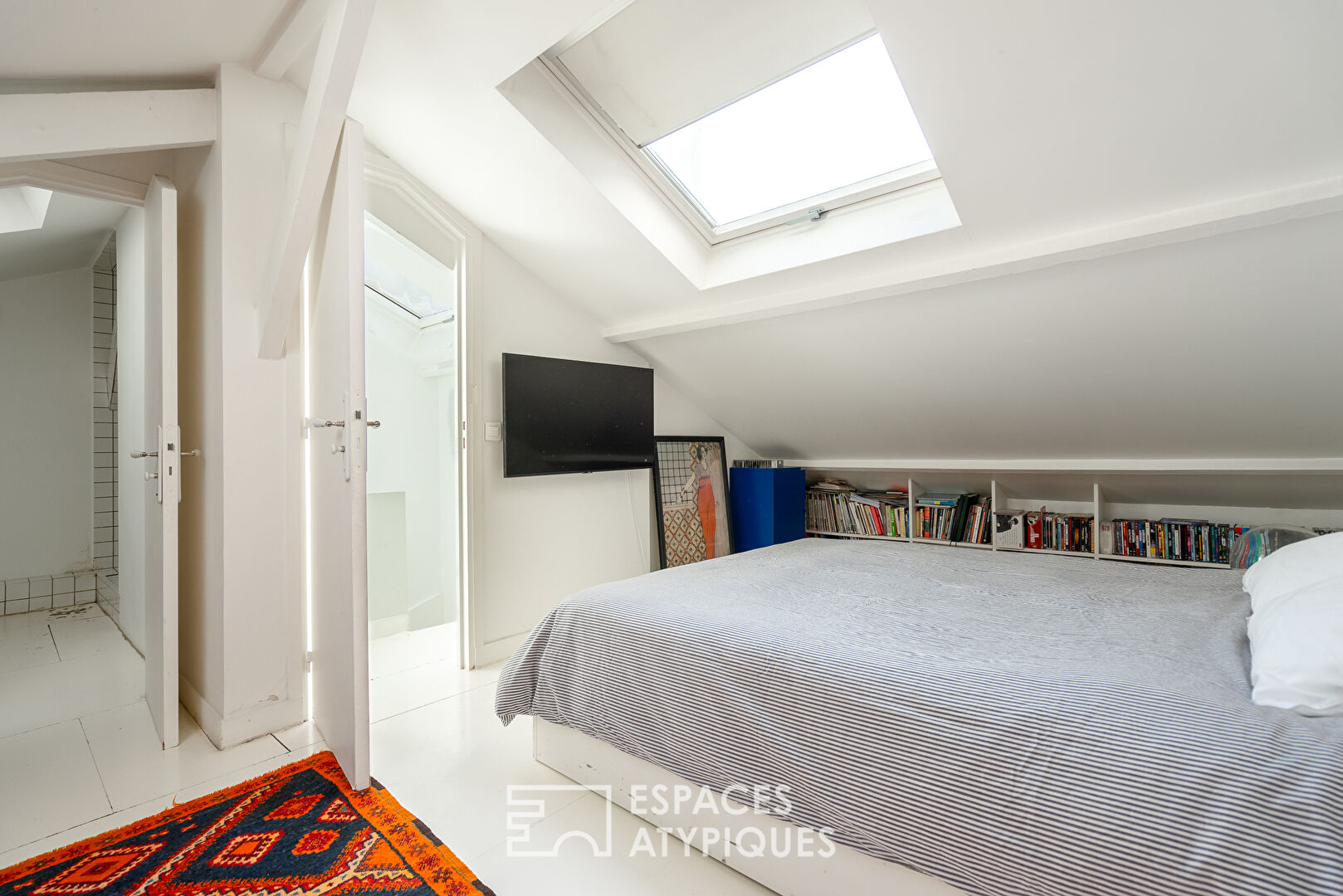 Duplex traversant au dernier étage